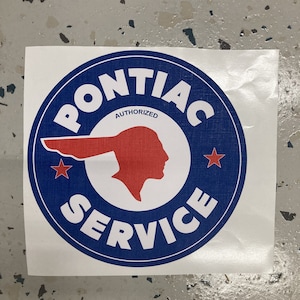 Pontiac Service Floor / Wall Decal 11&quot;