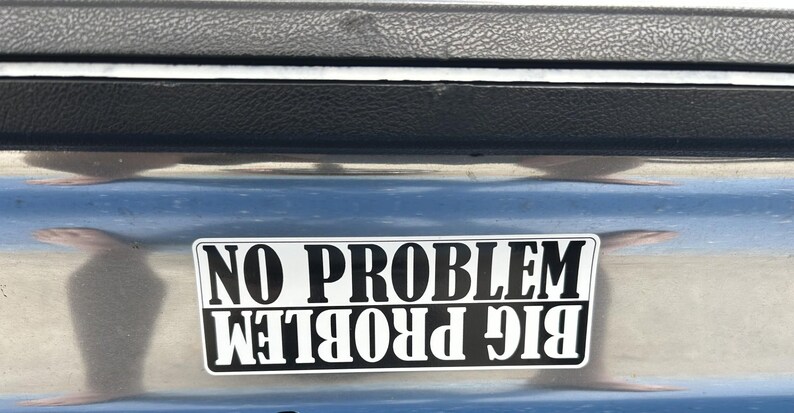 No Problem / Big Problem Decal - Etsy