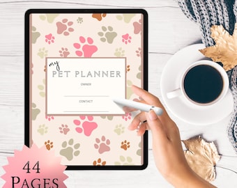 Printable Pet Care Planner with Expense, Medication, & Training Tracker + Pet Sitter Sheet - PDF Download