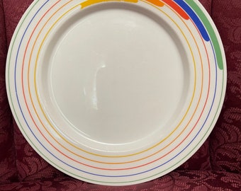 Vintage 1980 Studio Nova Dinner Plate and Soup Bowl.post Modern