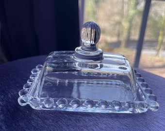 ヴィンテージ クリスタル キャンドルホルダー ペア。高さ約 4 インチ