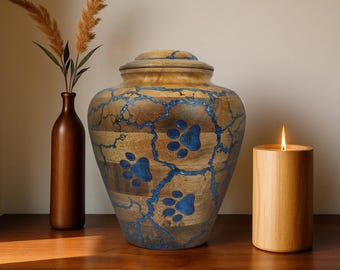 Handmade Wooden Pet Urn: Dog & Cat Ashes Memorial Box