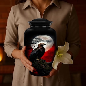 Eagle Cremation Urn for Human Ashes: Patriotic Memorial - 200 Cubic Inches