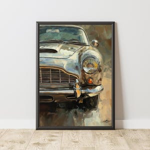 Aston Martin DB5 Poster, Aston Martin Print, Aston Martin Wall Art, Vintage Aston Martin, Classic Car Wall Art, Vintage Sports Car