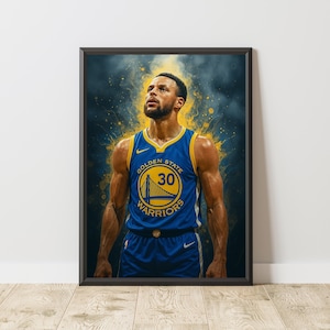 Stephen Curry Poster, Stephen Curry Print, Stephen Curry Wall Art, Basketball Poster, Basketball Print, NBA Wall Art, NBA Poster, NBA Print
