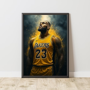 LeBron James Poster, LeBron James Print, Basketball Poster, Basketball Print, Basketball Wall Art, NBA Wall Art, NBA Poster, NBA Print