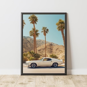 Ford Mustang Poster, Ford Mustang Print, Ford Mustang Wall Art, Vintage Ford Mustang, Vintage Car Poster, Classic Car Wall Art
