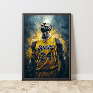 Kobe Bryant Poster, Kobe Bryant Druck, Kobe Bryant Wandkunst, Basketball Poster, Basketball Wandkunst, Vintage NBA Poster, NBA Wandkunst