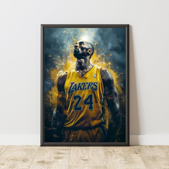 Kobe Bryant Poster, Kobe Bryant Print, Kobe Bryant Wall Art, Basketball Poster, Basketball Wall Art, Vintage NBA Poster, NBA Wall Art