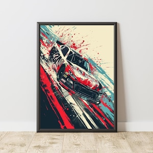 NASCAR Poster, NASCAR Print, NASCAR Wall Art, Vintage Motorsports Poster, Motorsport Wall Art, Nascar Race Track Poster, Vintage Nascar