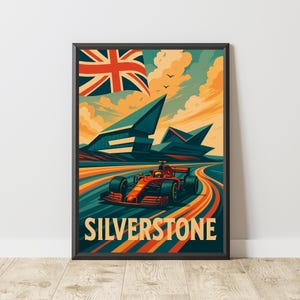 Póster del GP de Gran Bretaña de F1, Impresión de pista de F1, Impresión de circuito de F1, Póster de Fórmula 1, Arte mural de F1, Póster de F1, Impresión de F1, Impresión de F1
