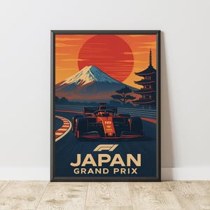 Vintage F1 JapanGP Poster, F1 Rennstrecke Print, F1 Rennstrecke Print, Formel 1 Poster, Formel 1 Druck, F1 Wandkunst, F1 Druck, F1 Poster