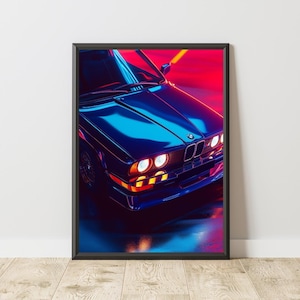 Vintage BMW Poster, BMW Print, BMW Wall Art, Sports Car Poster, Sports Car Print, Sports Car Wall Art, Motorsport Print, Motorsport Wall Art
