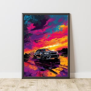 BMW M2 Poster, BMW M2 Print, BMW Wall Art, Race Car Poster, Race Car Print, Motorsport Wall Art, Motorsport Poster, Motorsport Print