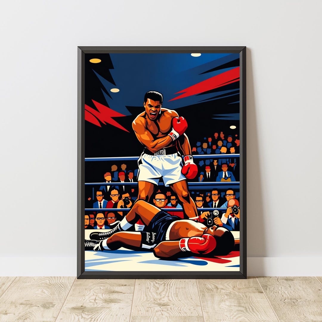 Muhammad Ali Poster, Muhammad Ali Print, Muhammad Ali Wall Art, Vintage ...