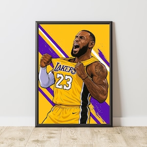 LeBron James Poster, LeBron James Print, Basketball Poster, Basketball Print, Basketball Wall Art, NBA Wall Art, NBA Poster, NBA Print