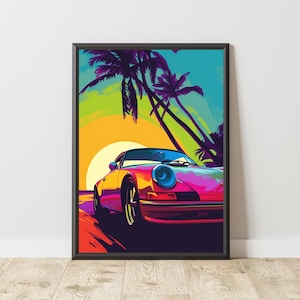 Vintage Car Poster, Vintage Car Print, Vintage Car Wall Art, Classic Car Wall Art, Old Car Poster, Iconic Car Poster, Vintage Sports Car