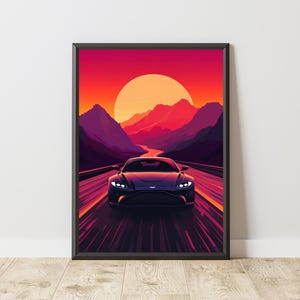 Aston Martin Poster, Aston Martin Print, Aston Martin Wall Art, Vintage Aston Martin, Luxury Car Wall Art, Sports Car Poster
