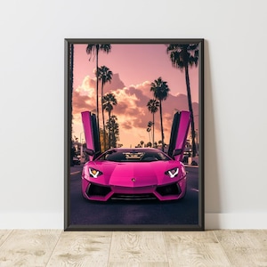 Lamborghini Aventador Poster, Lamborghini Poster, Lamborghini Print, Lamborghini Wall Art, Sports Car Poster, Sports Car Wall Art