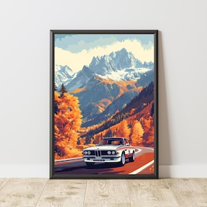 Vintage BMW Poster, BMW Print, BMW Wall Art, Sports Car Poster, Sports Car Print, Motorsport Print, Motorsport Wall Art, Bmw e30, Bmw m3