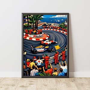 Grand Prix De Monaco Poster 1937 French Vintage Car Racing New 24x36