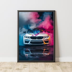BMW M5 Poster, BMW Poster, BMW Print, Bmw Wall Art, Sports Car Poster, Sports Car Print, Motorsport Wall Art, Motorsport Poster