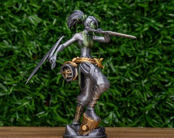 Akali 3D Printed Figure: League of Legends Metallic Acrylic Paint
