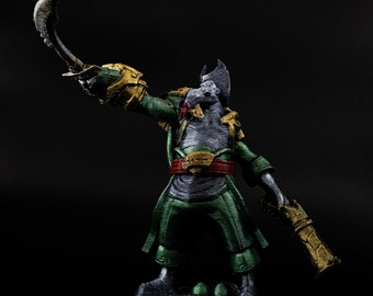 Gangplank League of Legends Figurine: Metallic Acrylic Paint, 18cm