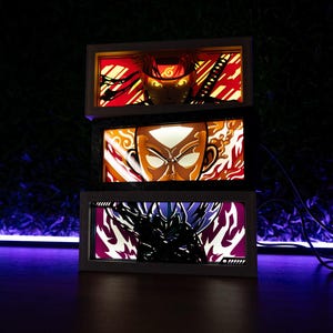 RGB LIGHTBOX, Gaming lightbox, Anime Night Light, Valorant Light Box, 3D print desk light, Modern 3d Desk Lamp, PC case lighting