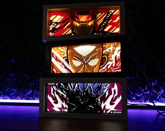 3D Printed RGB Lightbox, Anime Gaming Desk Lamp