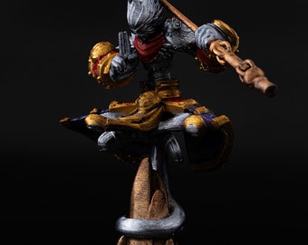 Wu-Kong Figurine: League of Legends Collectible, Metallic Acrylic Paint