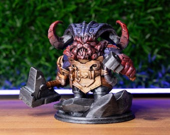 Ornn League of Legends Figurine: Metallic Acrylic Paint, Gamer Decor