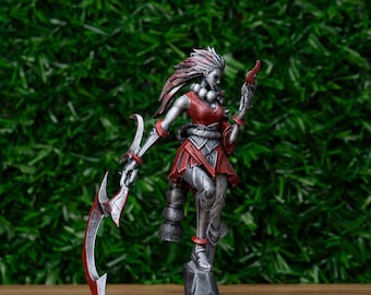 League of Legends - Diana - 3D Printed Figure - League of Legends Figurines - Blood Moon Diana - painted with metallic acrylic paint