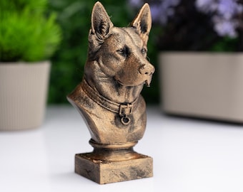 Dog Breed Bust Statue – Metallic Painted Home Decor Gift for Dog Lovers – Labrador, French Bulldog, Chihuahua, Yorkshire Terrier, Pug-Dog...