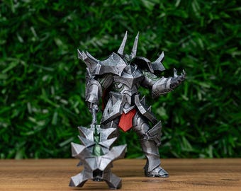Mordekaiser Figure: League of Legends 3D Printed Metallic Acrylic