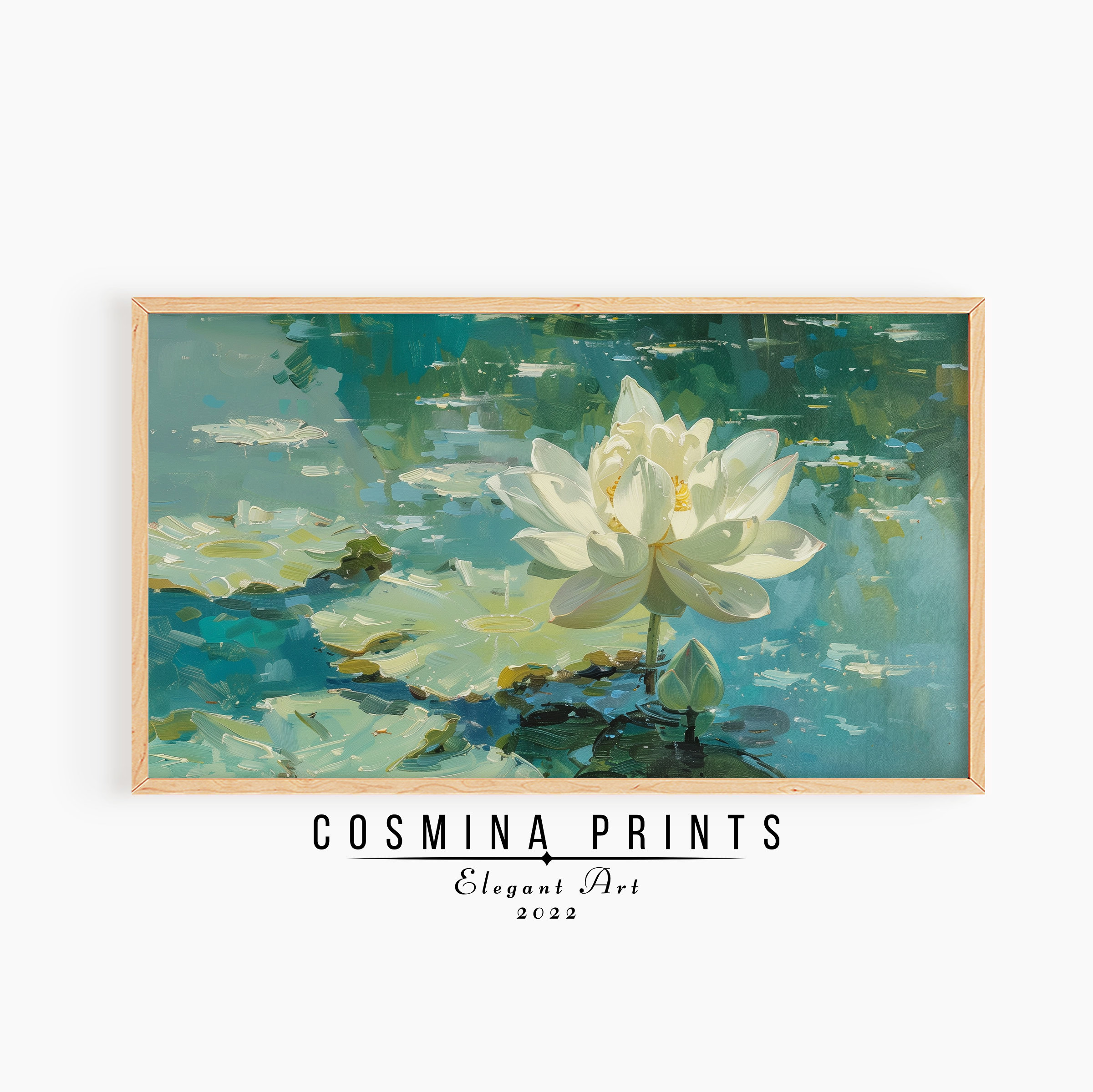 Water Lilies Frame TV Art | Water Lilies TV Art | Flower Frame Tv Art | Art for Frame Tv | Garden Frame Tv Art | Samsung Frame Tv Art
