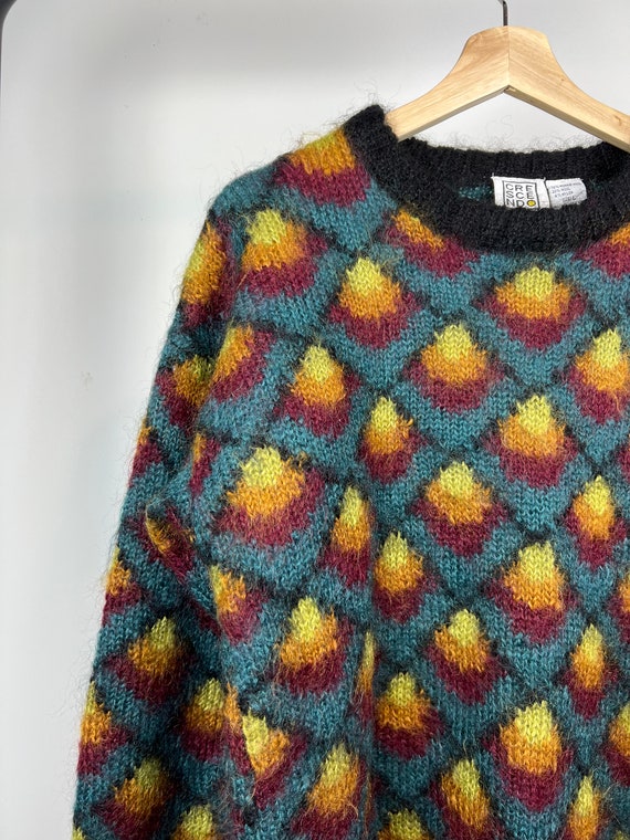 Vintage 90’s 80's Wool pattern Sweater | Vintage … - image 3