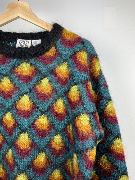 Vintage 90’s 80's Wool pattern Sweater | Vintage … - image 4