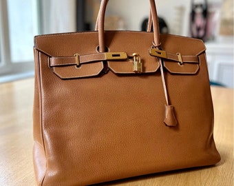Hermès Birkin Bag 40 HERMES Paris Brown Birkin Bag 