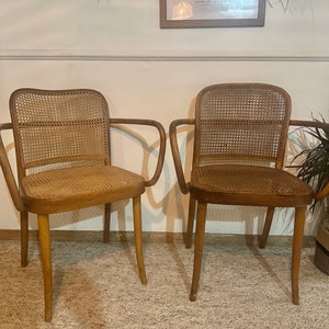 Vintage bentwood carver chairs