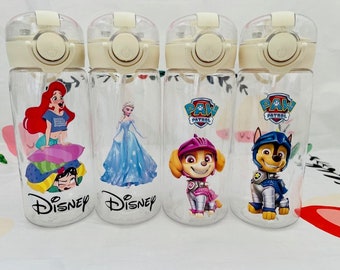 Kids Water Sippy Cup Creative Cartoon | Baby Cups with Straws | Leakproof Water Bottles Outdoor