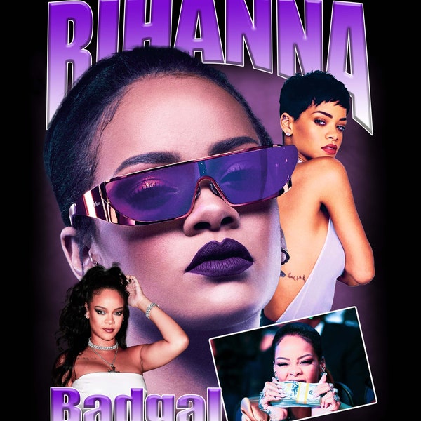 rihanna  T Shirt Design PNG Instant Download 300 dpı png