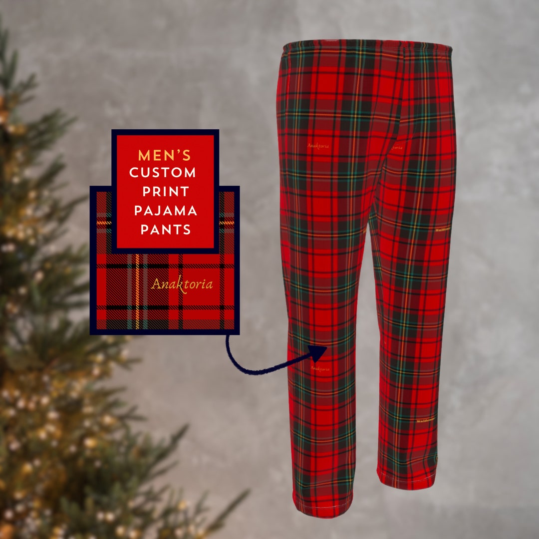 Custom Men's Christmas Pajama Pants Men's Luxury Etsy