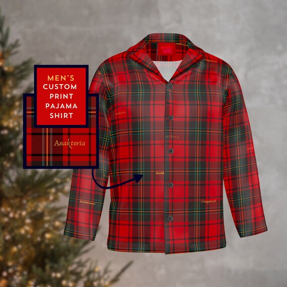 Mens christmas pajama shirt sale