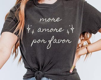 Trendy Cultural Protest Tee, Amore Por Favor, Proud Latinx Activist T-shirt, Hispanic Heritage Month Gift, Immigrant Rights Shirts Unisex