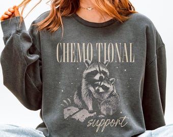 Trendy Oncology Nurse Sweatshirt, Chemotional Support, ONC Cancer Nurse Gift, Retro Registered BSN RN Crewneck, Matching Group Chemo Hoodie