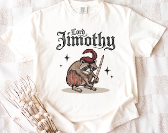 Jimothy the Racoon Shirt, Trendy Seattle Meme T-Shirt, Vintage Round King Top, Cottagecore Booklover Gift, Weirdcore Comfort Colors® Tee
