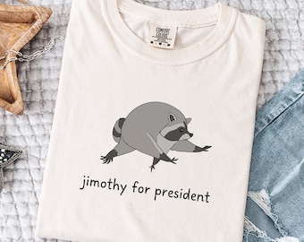 Jimothy the Racoon Shirt, Trendy Seattle Meme T-Shirt, Vintage Round King Top, Cottagecore Animal Apparel, Weirdcore Comfort Colors® Tee