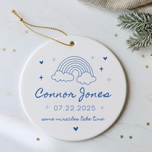 Personalized IVF Baby Ornament, Custom Name Keepsake, Cute Pregnancy Announcement, Gift for Infertility Journey Success, Christmas Keepsake