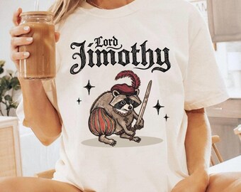 Jimothy the Racoon Shirt, Trendy Seattle Meme T-Shirt, Vintage Round King Top, Cottagecore Animal Apparel, Weirdcore Comfort Colors® Tee